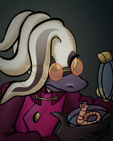 Dr. Starline holding Peter Worm